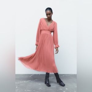 Zara Pleated MIDI Dress